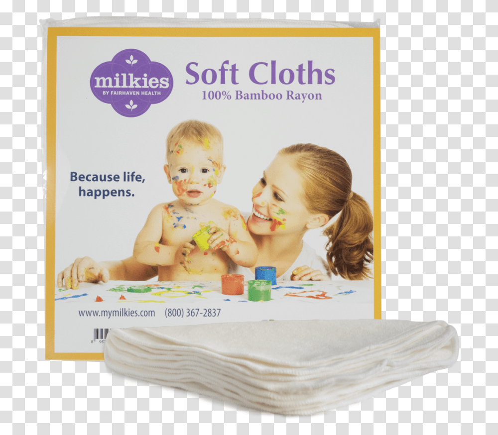 Bamboo Soft Cloths Baby Dirty Paint, Person, Advertisement, Poster, Flyer Transparent Png
