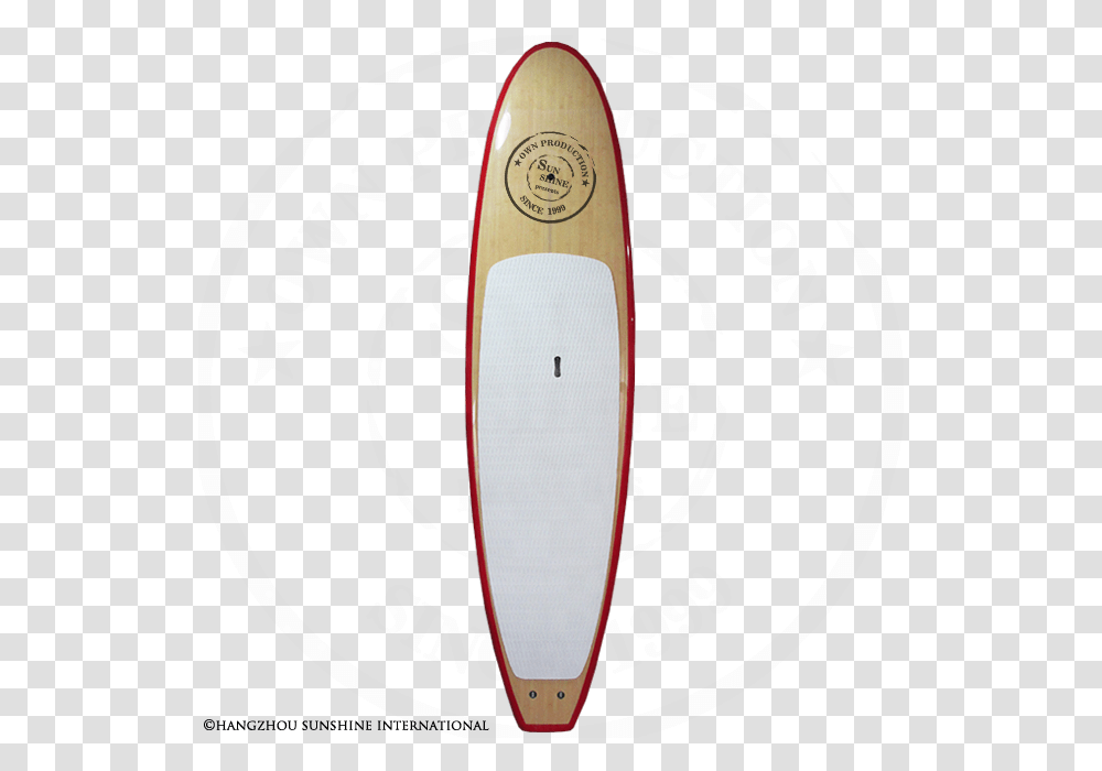 Bamboo Stand Up Paddle Board Sup Board With White Deck Surfboard, Sea, Outdoors, Water, Nature Transparent Png