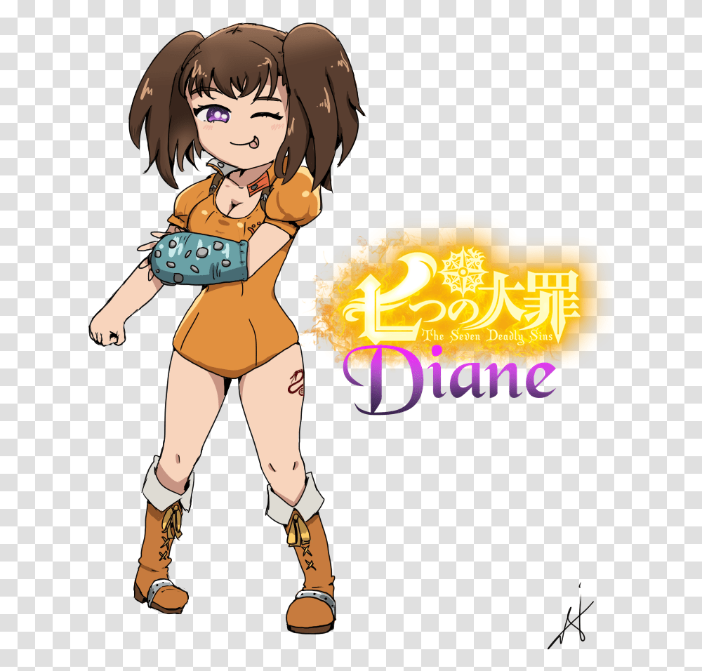 Ban Drawing Diane Nanatsu No Taizai Diane Chibi, Comics, Book, Person, Human Transparent Png