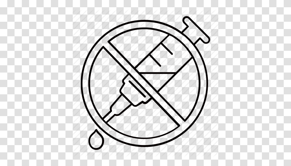 Ban Drugs Inject Intravenous No Prohibit Syringes Icon, Sphere, Plot Transparent Png