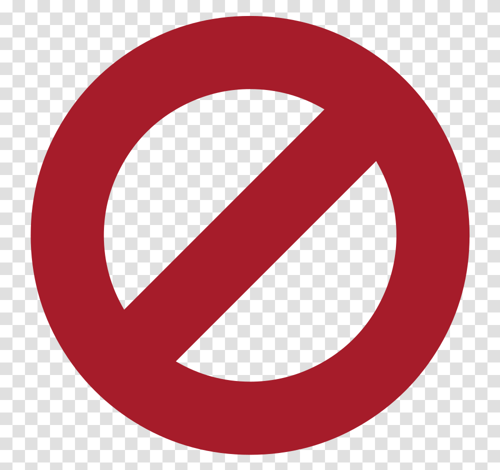 Ban Sign X Through A Circle, Number, Word Transparent Png