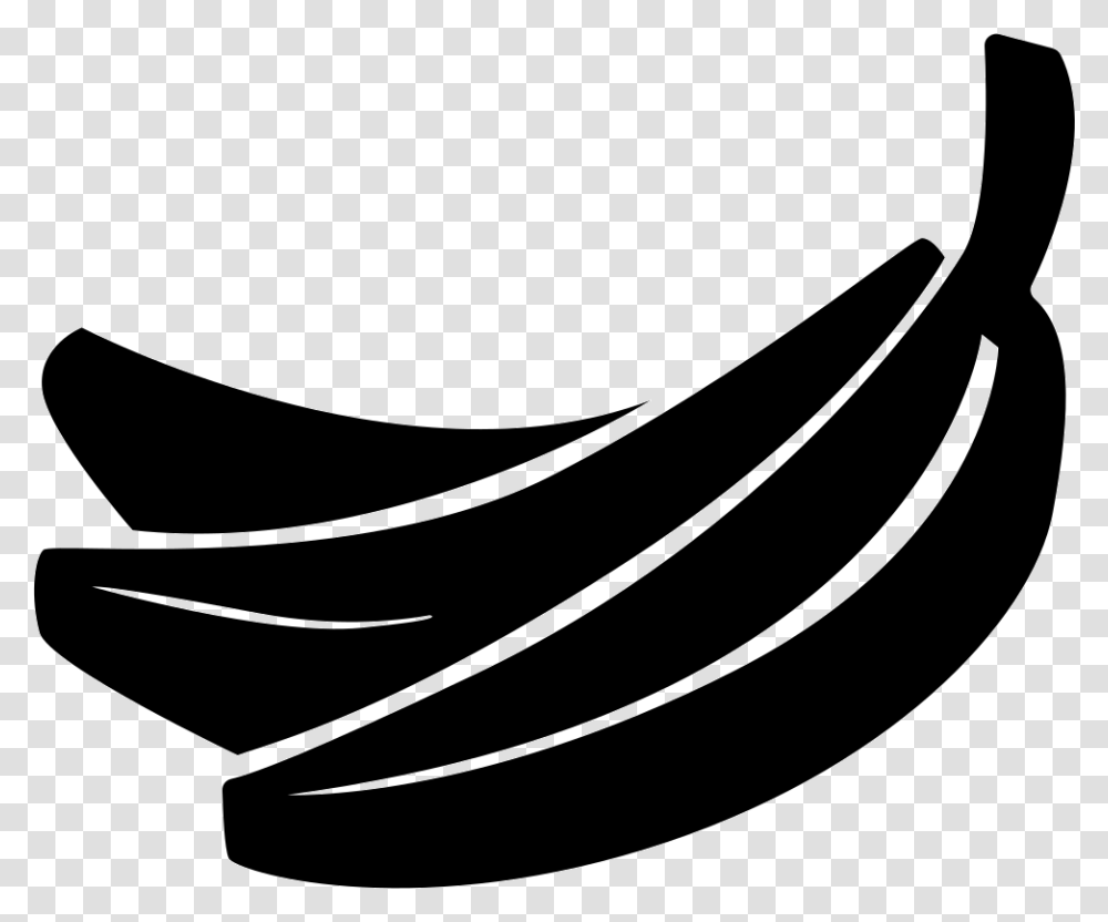 Banana Black Black And White Banana, Boat, Vehicle, Transportation Transparent Png