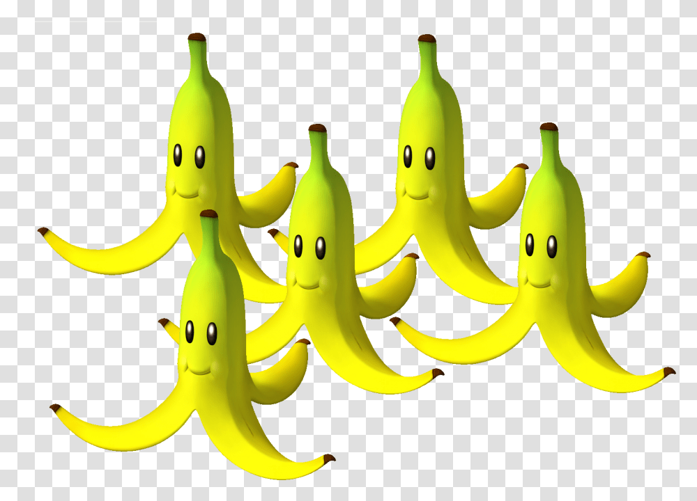 Banana Bunch Image Banana Bunch Mario Kart, Peel, Fruit, Plant, Food Transparent Png