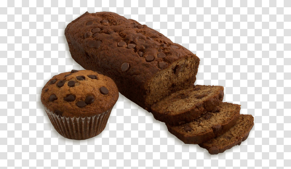 Banana Chocolate Chip Dessert Bread Chocolate Banana Bread, Food, Bread Loaf, French Loaf, Plant Transparent Png