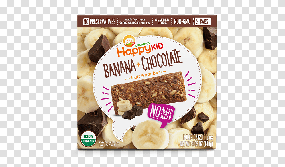 Banana ChocolateClass Fotorama Img Happy Kid Organic Snack Bars, Dessert, Food, Fudge, Plant Transparent Png