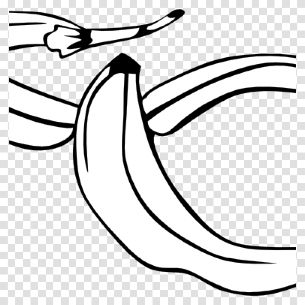 Banana Clipart Black And White Bat Clipart House Clipart Online, Plant, Food, Fruit, Wasp Transparent Png