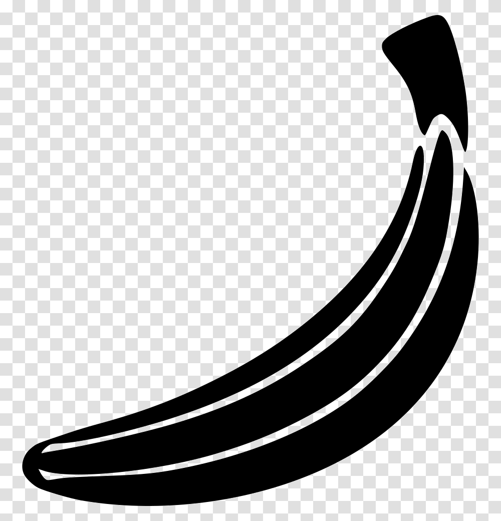 Banana Clipart Black And White Food, Fruit, Plant, Silhouette, Mustache Transparent Png