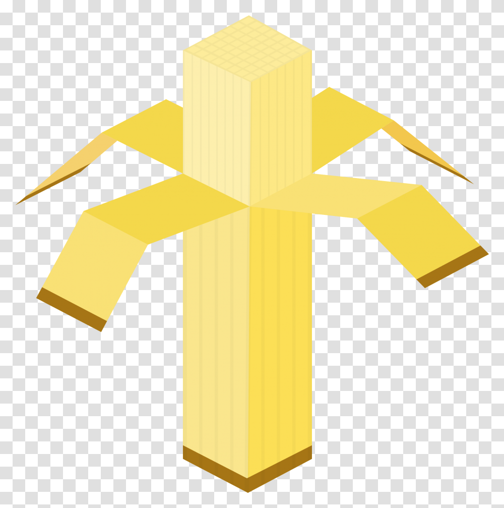 Banana Clipart Minecraft Cube Banana, Cross, Symbol, Gold, Sign Transparent Png