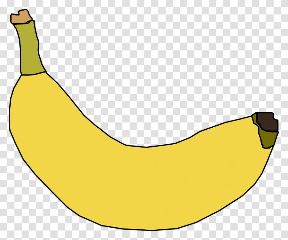 Banana Clipart Scared, Plant, Fruit, Food Transparent Png