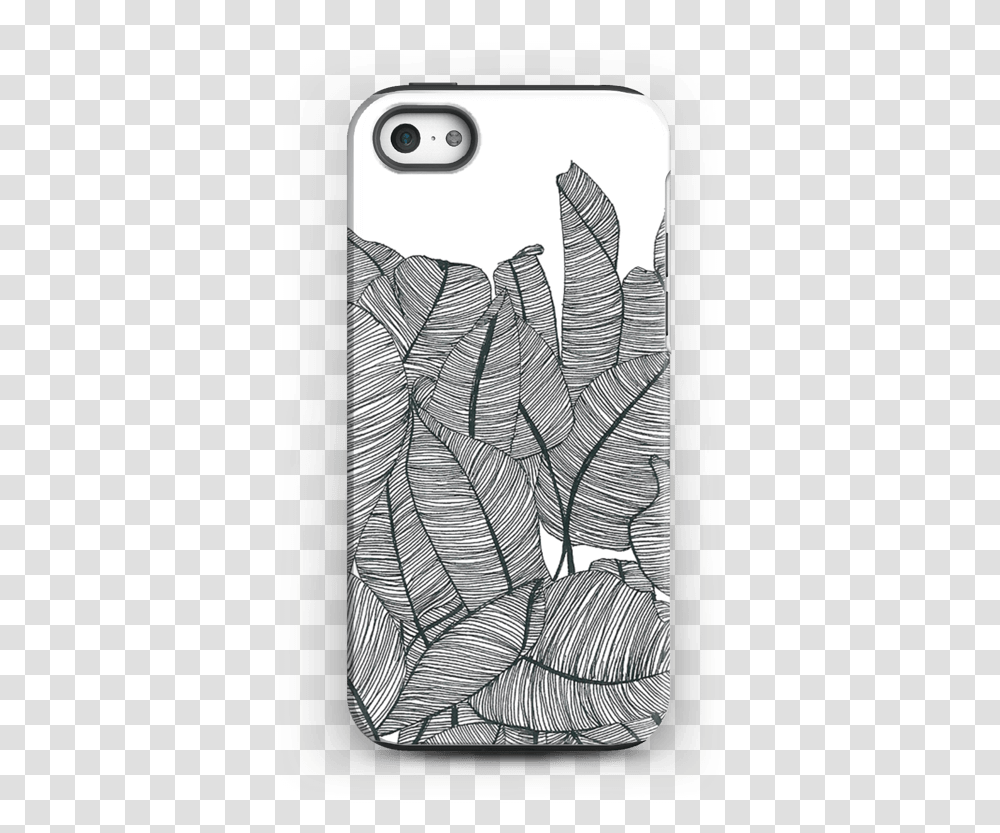 Banana Leaves Case Iphone 55s Tough Mobile Phone Case, Drawing, Sketch Transparent Png