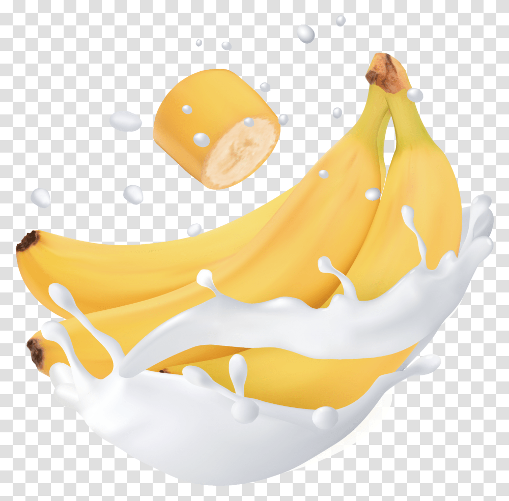 Banana Milk Splash, Food, Birthday Cake, Dessert, Fruit Transparent Png