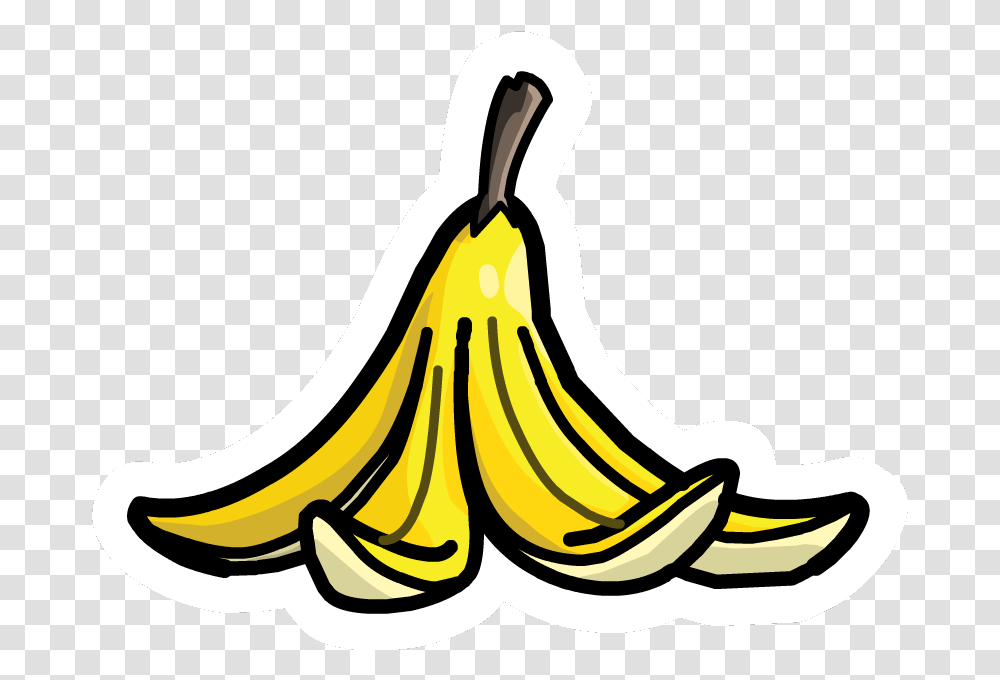 Banana Peel Pin Cartoon Banana Peel, Fruit, Plant, Food Transparent Png