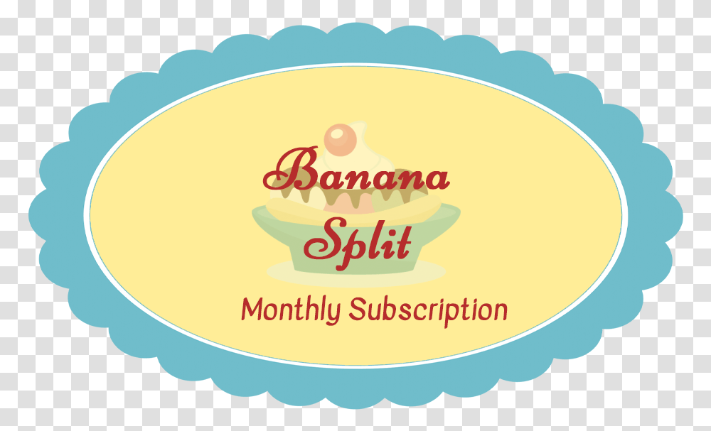 Banana Split Subscription Plaques, Cake, Dessert, Food, Cream Transparent Png