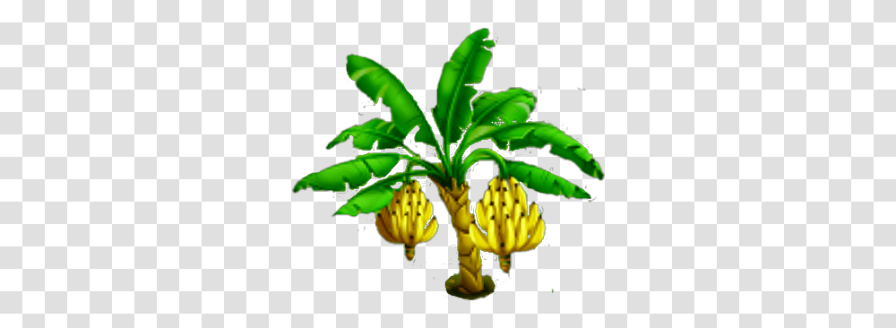 Banana Tree Banana Tree With Fruit Logo, Plant, Food, Vegetation, Leaf Transparent Png