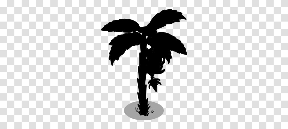 Banana Tree Silhouette, Stencil, Sculpture Transparent Png