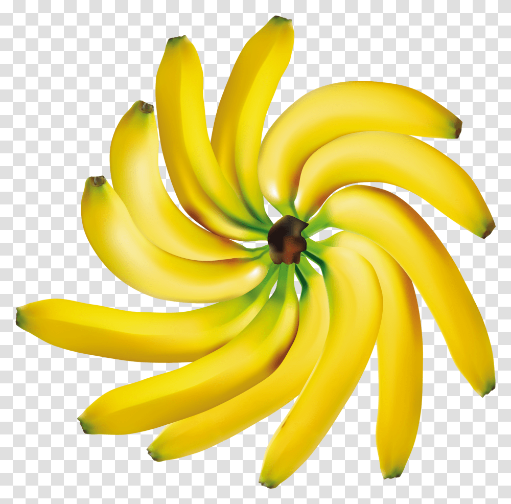 Bananas Decoration Clipart Clipart Fruits Fond, Plant, Food, Flower, Blossom Transparent Png