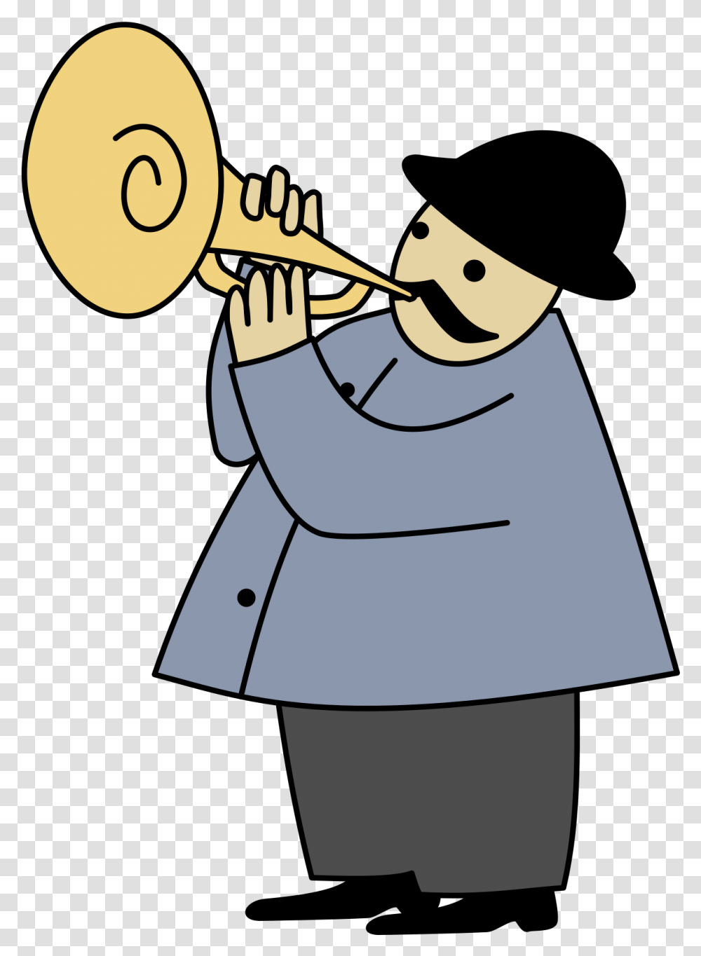 Band Free Fiddler 2 Free Horner Trumpet Player Clip Art, Musical Instrument, Key, Brass Section, Cornet Transparent Png