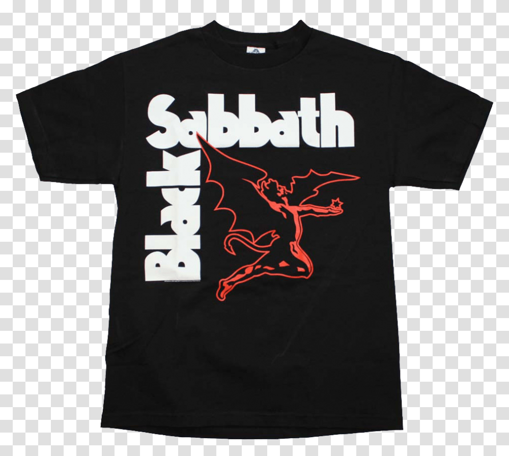 Band Tee Shirts & Music Fan Apparel Tops Tees Black Sabbath Logo, Clothing, T-Shirt, Sleeve Transparent Png