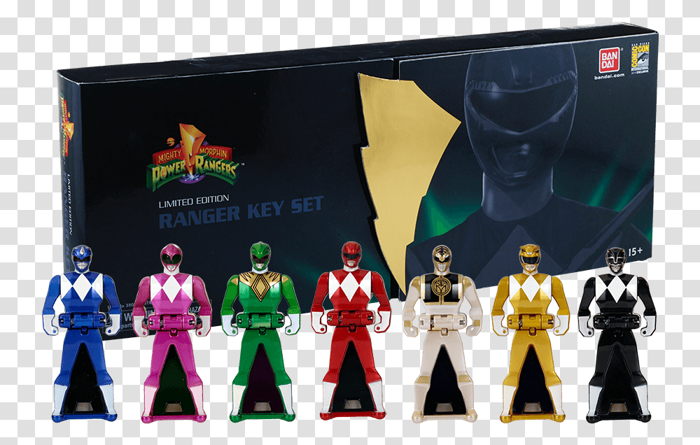 Bandai 2014 Sdcc Exclusive Ranger Keys Power Rangers Mighty Morphin Keys, Helmet, Person, Long Sleeve Transparent Png