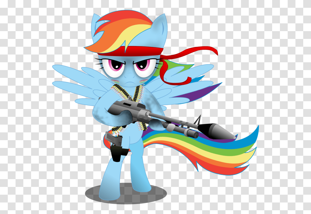 Bandana Rambo Clipart Stock Rainbow Dash Guns, Toy, Helmet Transparent Png