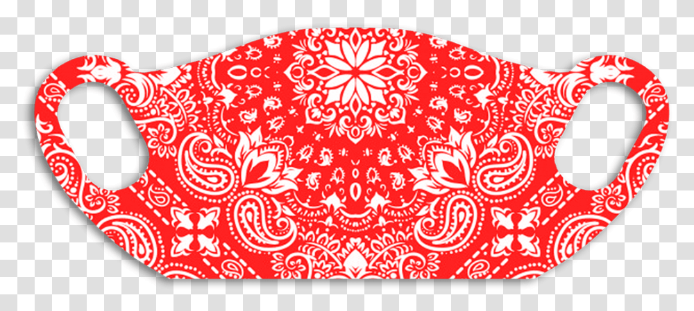 Bandana Red Face Cover Kerchief, Floral Design, Pattern, Graphics, Art Transparent Png