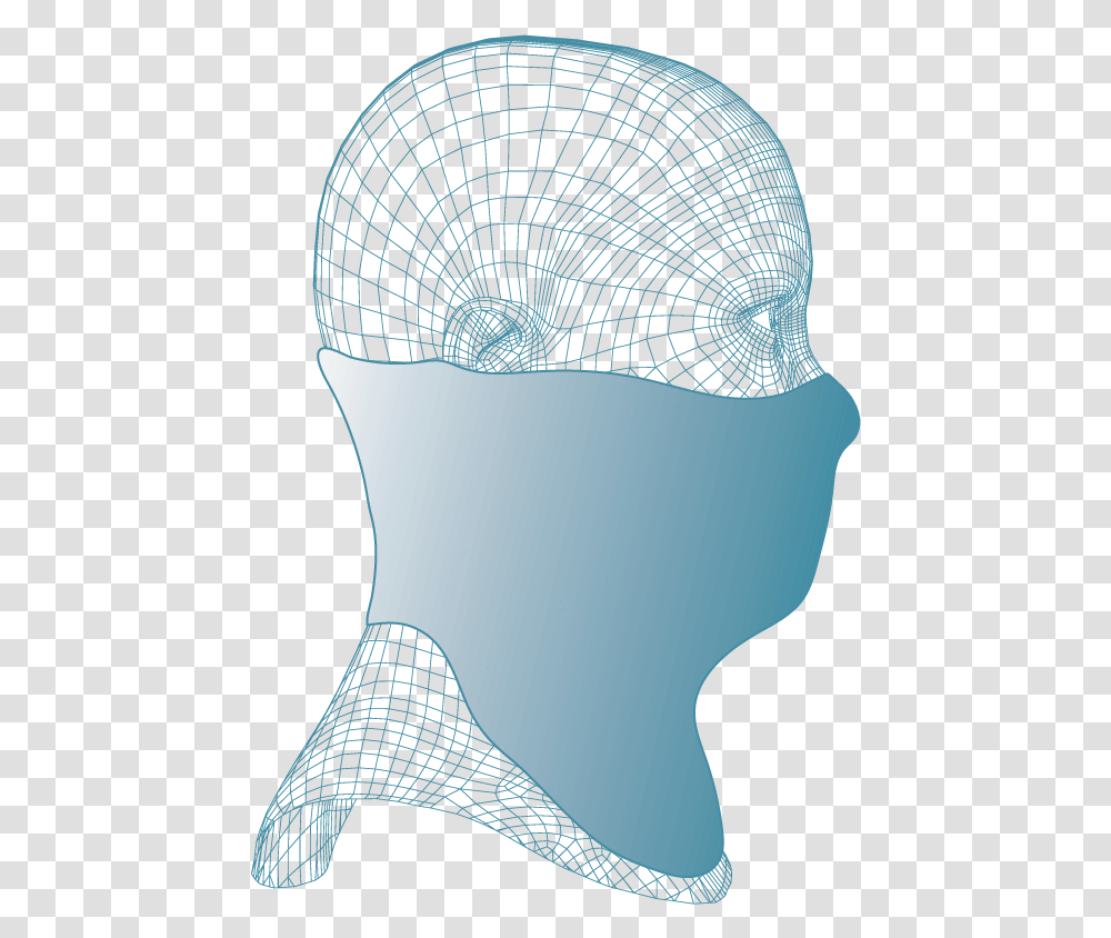Bandana Style Face Shield Mask Silhouette Face Mask, Apparel, Hat, Cap Transparent Png