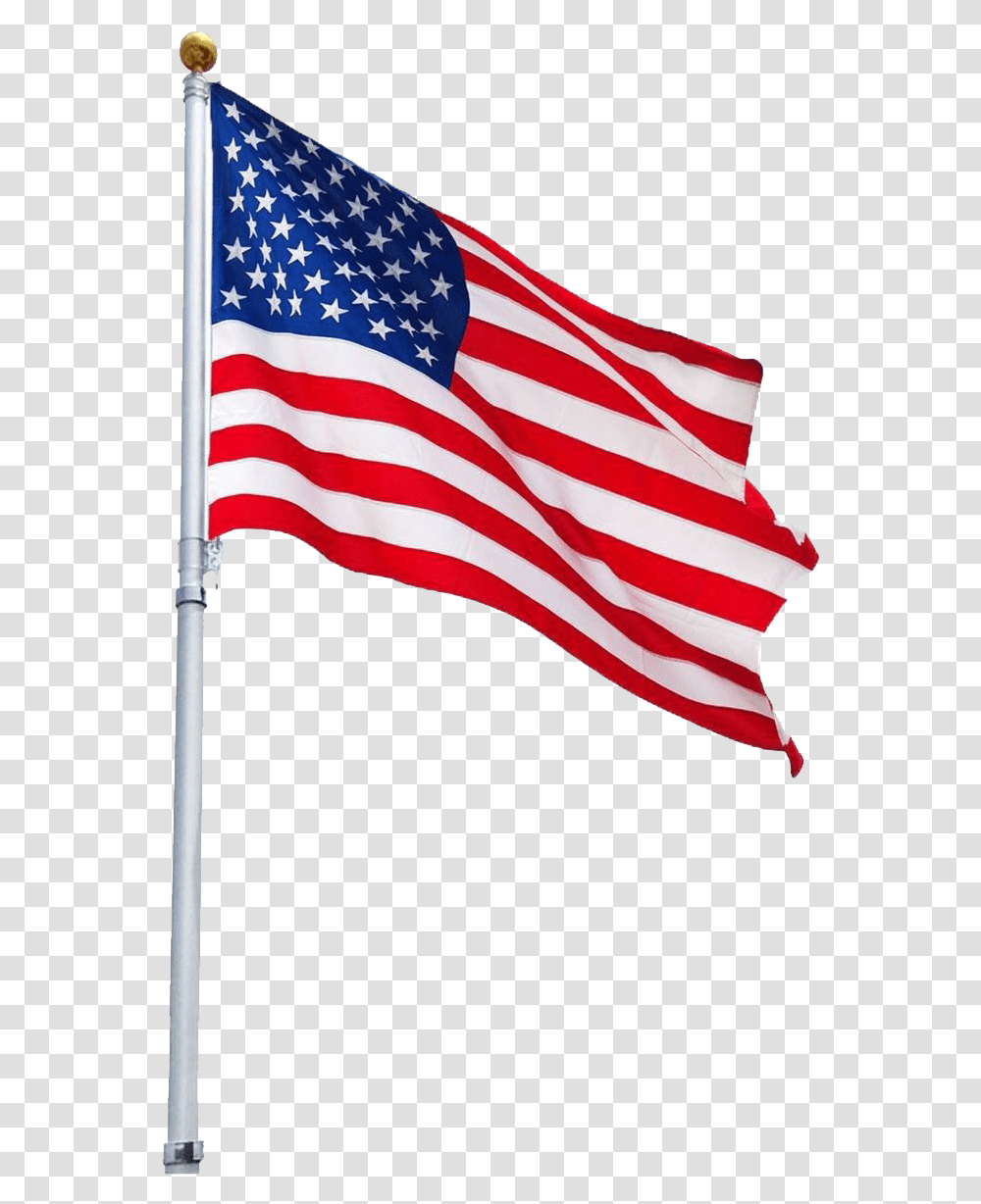 Bandeira Estados Unidos American Flag On Pole Transparent Png