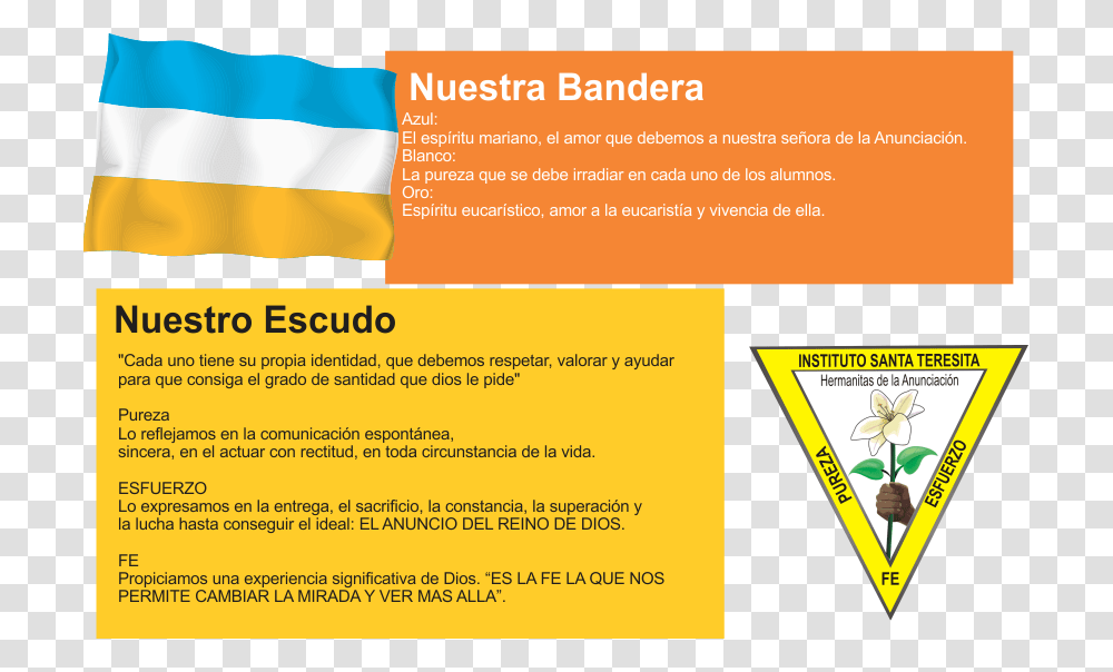 Bandera Instituto Santa Teresita Escudo, Advertisement, Poster, Flyer Transparent Png