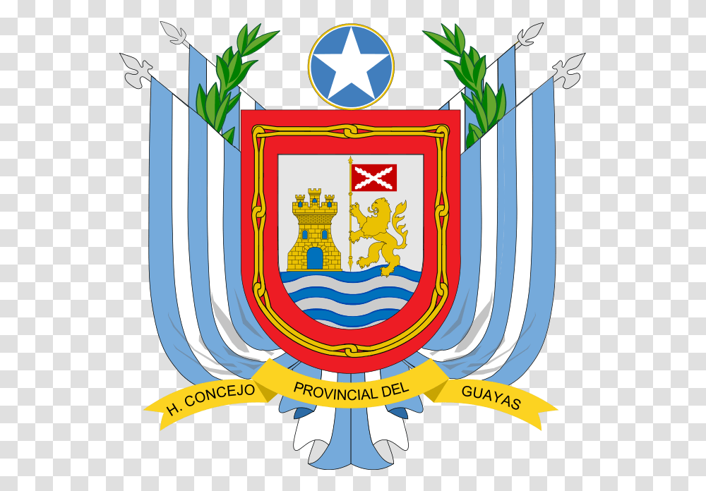 Bandera Y Escudo De La Provincia Del Guayas, Logo, Trademark, Emblem Transparent Png