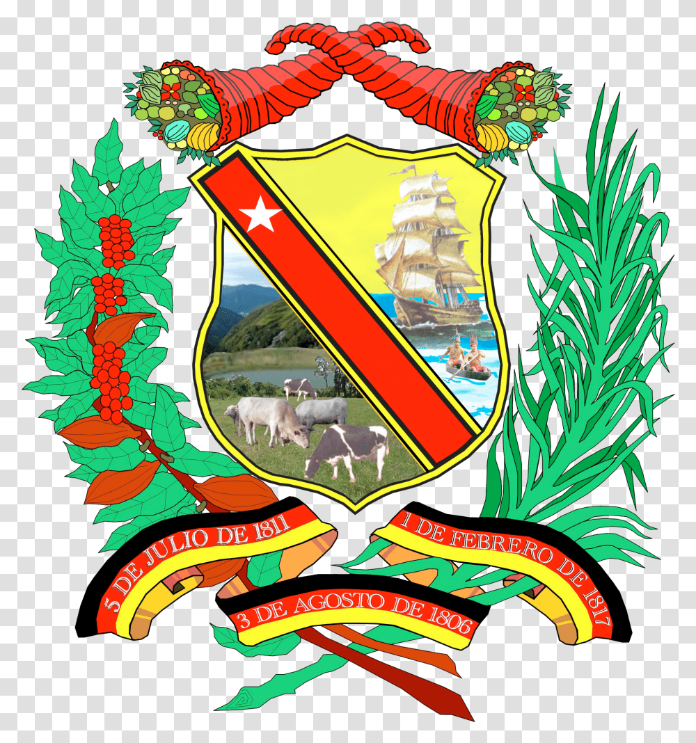 Bandera Y Escudo Del Estado Miranda, Logo, Trademark, Emblem Transparent Png