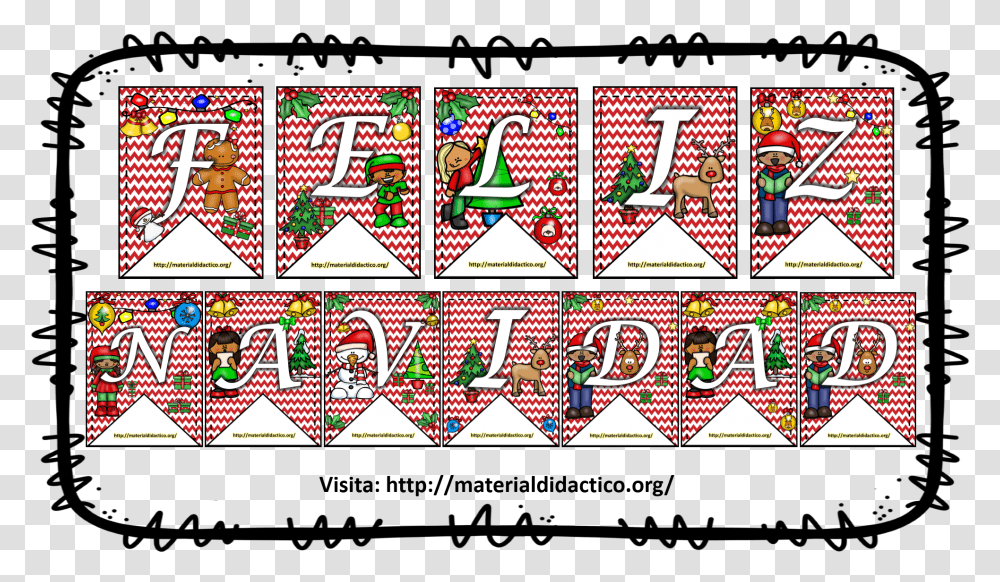 Banderin De Feliz Navidad, Label, Alphabet, Sticker Transparent Png
