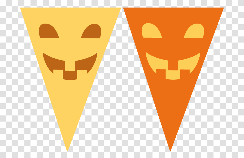 Banderines Banderines De Halloween Para Imprimir, Triangle, Cone, Plectrum, Diwali Transparent Png