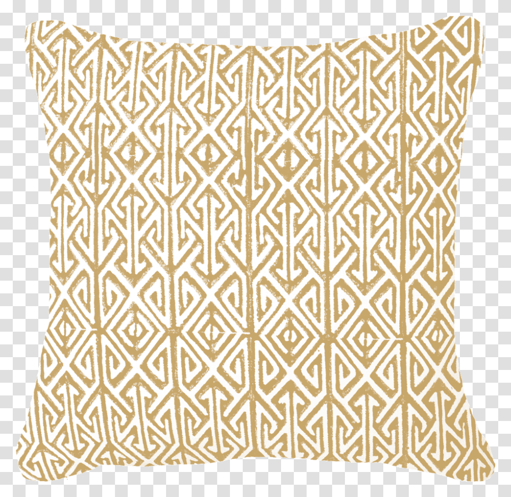 Bandhini White Amp Gold Arrow Lounge Cushion Cushion, Pillow, Rug Transparent Png