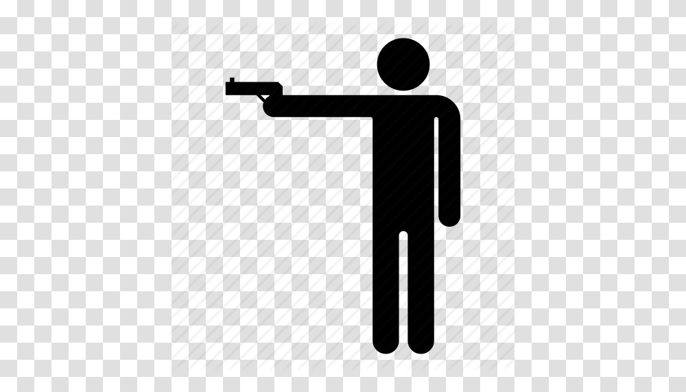 Bandit Gangster Gun Killer Man Men Shooter Icon, Silhouette, Kneeling, Photography Transparent Png