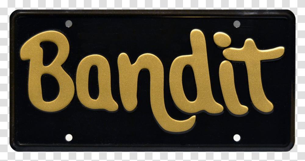 Bandit License Plate, Word, Alphabet Transparent Png