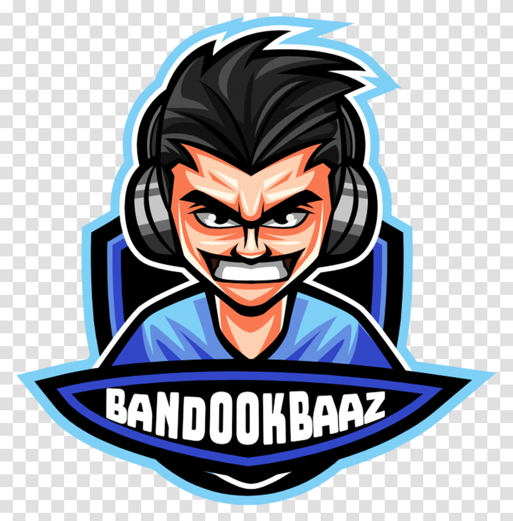 Bandookbazz Gaming Logo Without Text, Person, Label, Astronaut Transparent Png