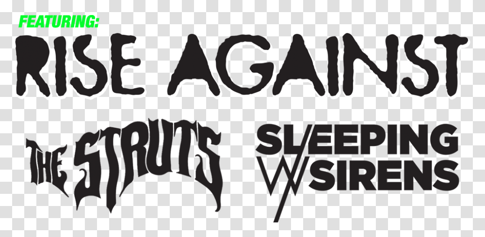 Bands Sleeping With Sirens, Label, Alphabet, Calligraphy Transparent Png