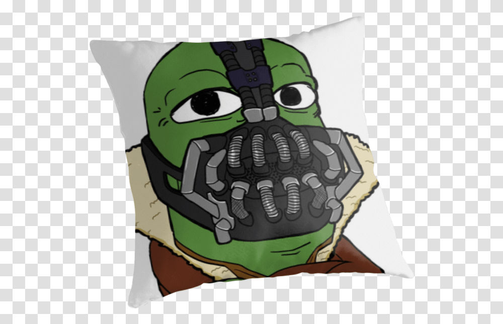 Bane Pepe Meme Download, Pillow, Cushion, Person, Human Transparent Png