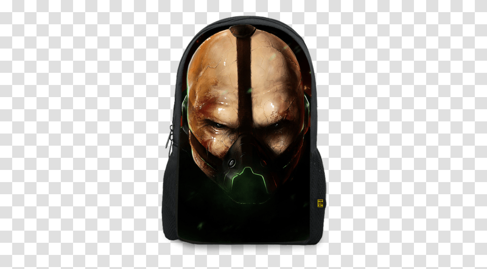 Bane Printed Backpacks Backpack, Head, Alien, Helmet, Clothing Transparent Png