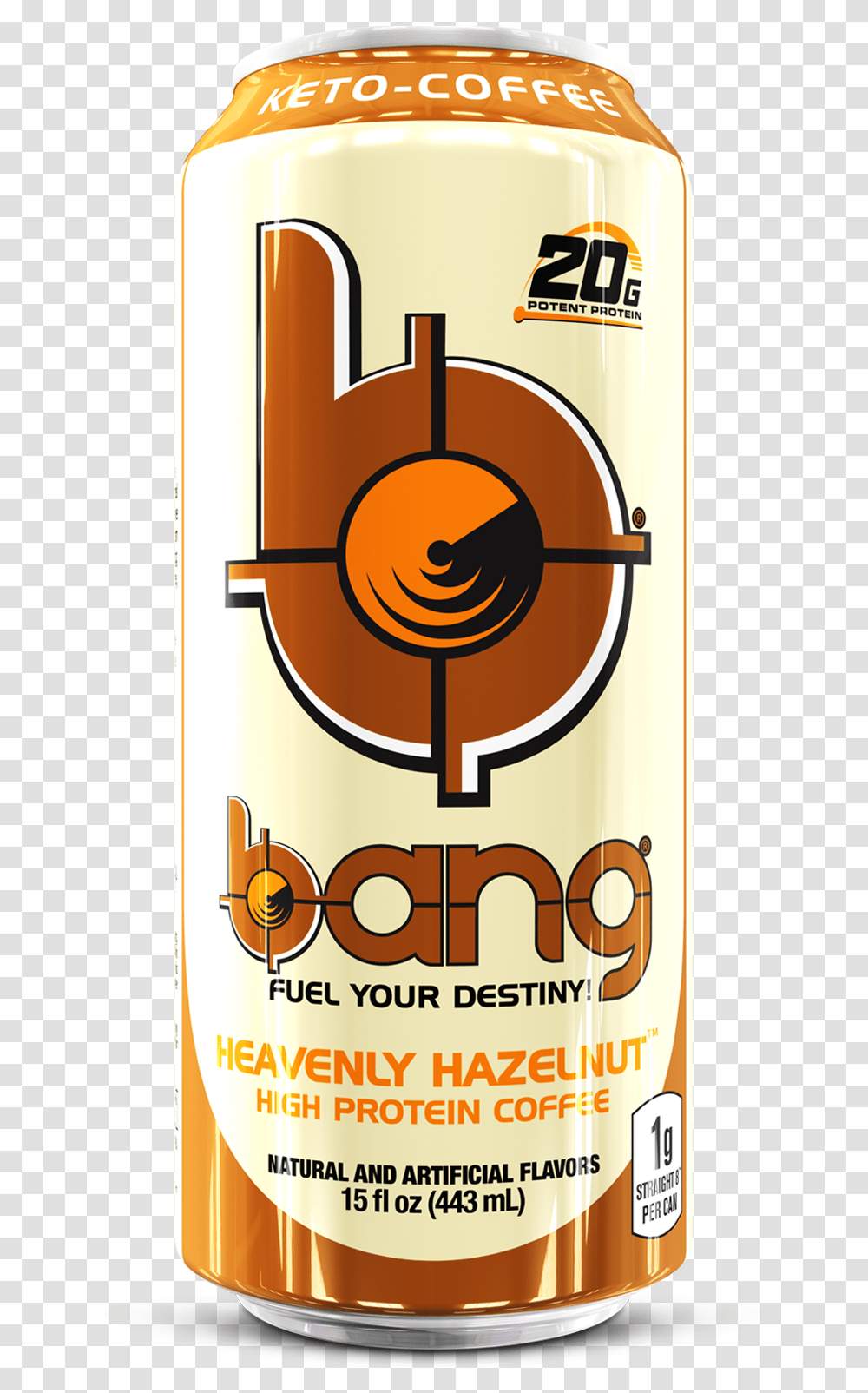 Bang 15oz Heavenly Hazelnut, Tin, Beverage, Drink, Can Transparent Png
