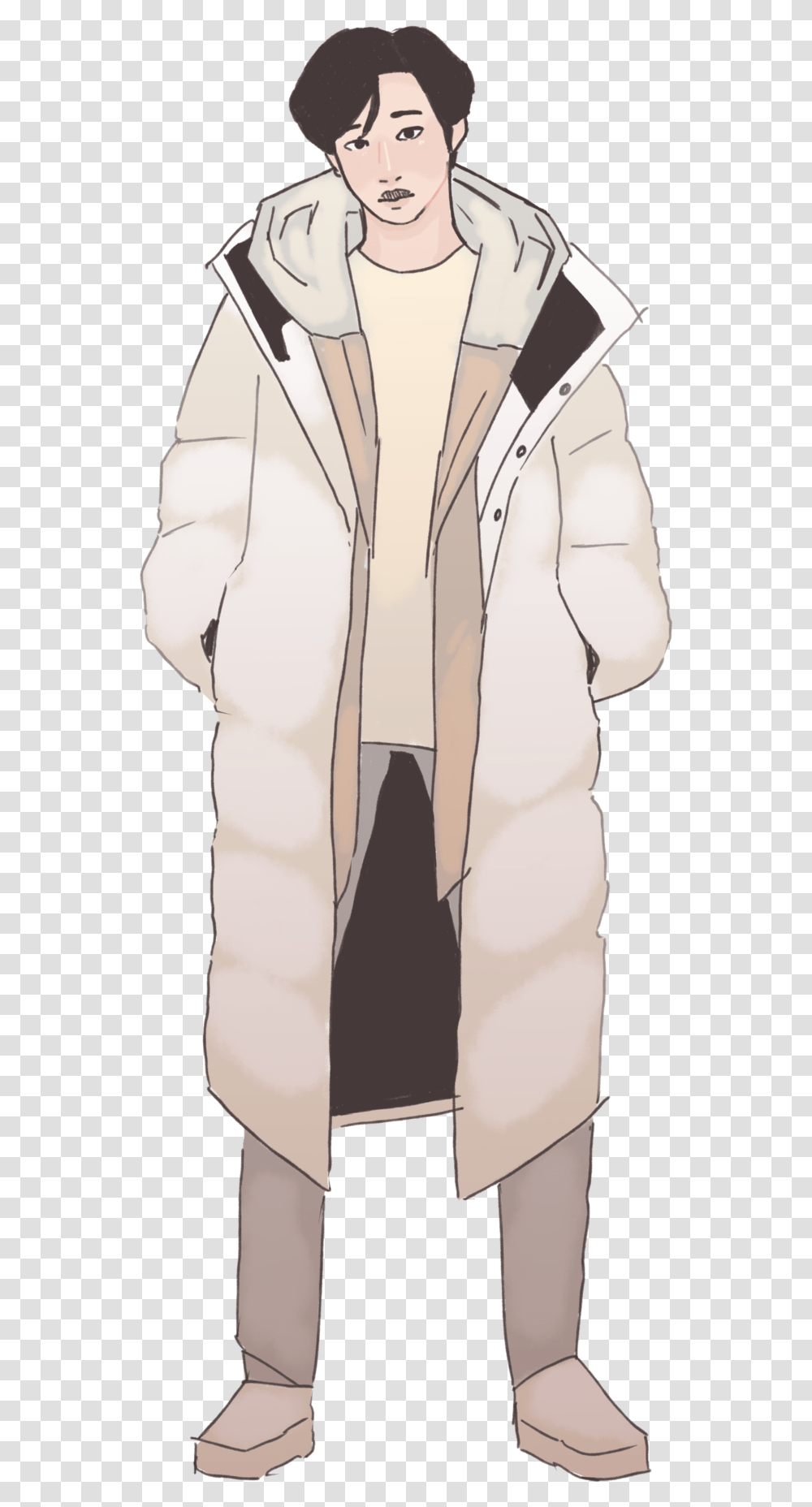Bang Chan Background, Coat, Overcoat, Person Transparent Png
