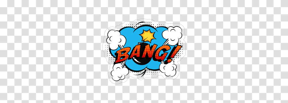 Bang Comic Sticker, Doodle, Drawing, Label Transparent Png