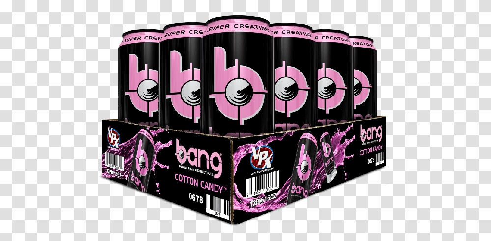 Bang Cotton Candy Energy Drink 16 Oz Cans Bang Cotton Candy 16 Oz, Scoreboard, Label, Sweets Transparent Png