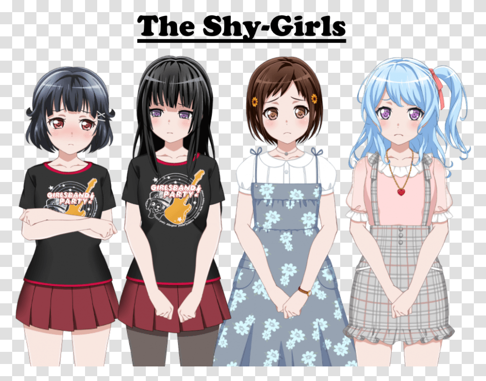 Bang Dream Shy Girl, Person, Skirt, Female Transparent Png