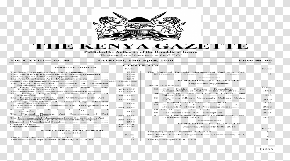 Bang Minah Kenya Gazette Notice 2019, Weapon, Blade, Airplane Transparent Png