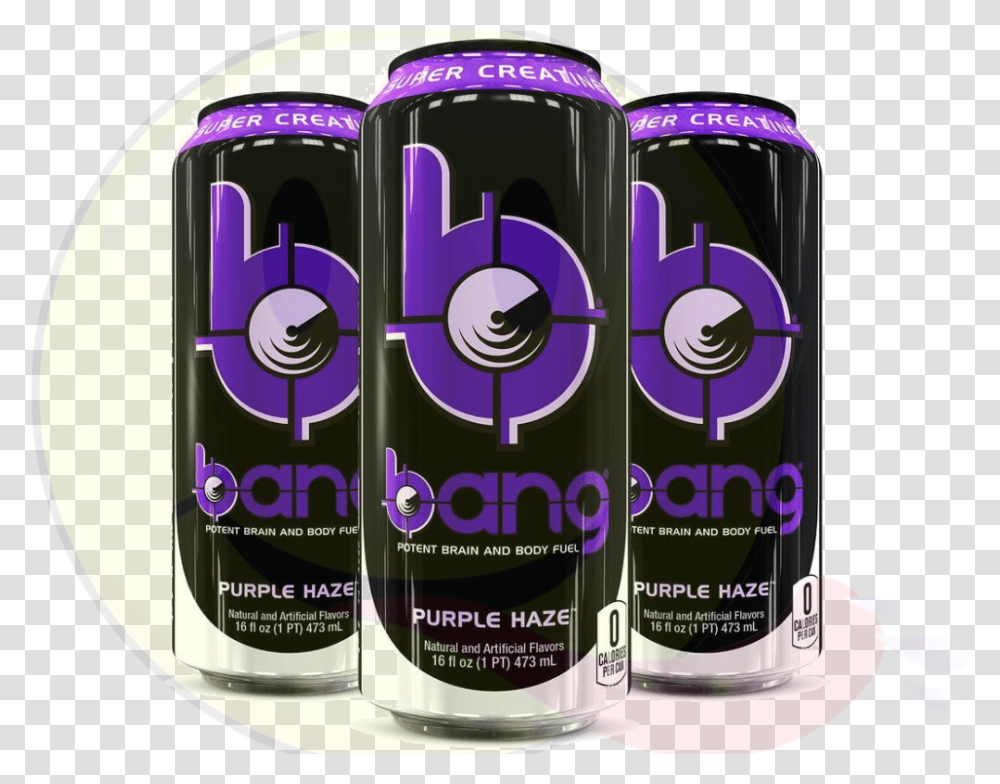 Bang Purple Haze Bang Black Cherry Vanilla Energy Drink, Tin, Can, Aluminium, Spray Can Transparent Png