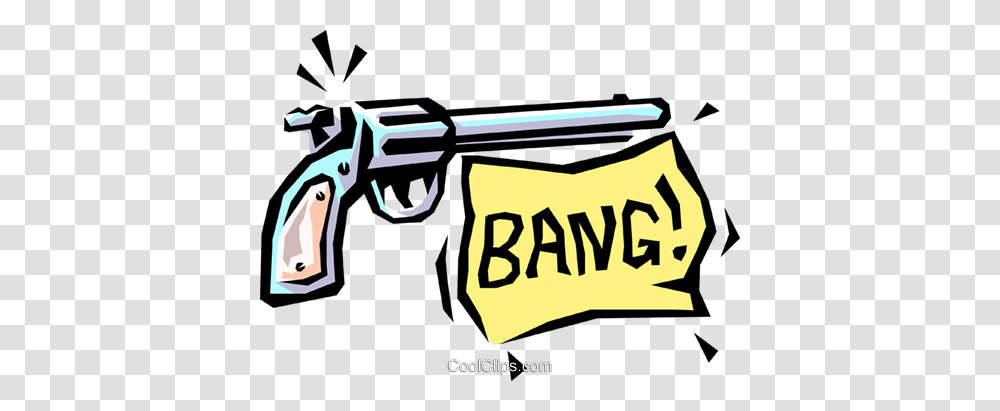 Bang Royalty Free Vector Clip Art Illustration, Gun, Weapon, Weaponry Transparent Png