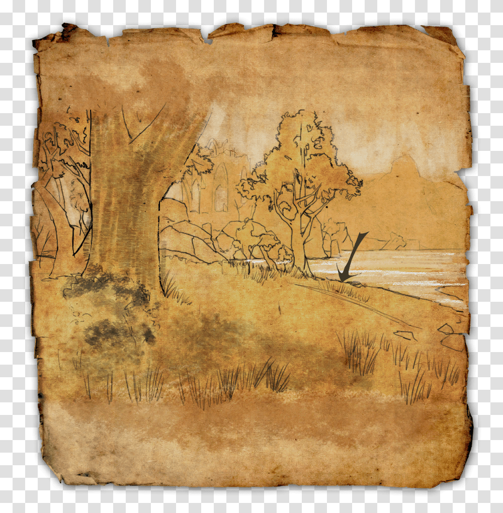 Bangkorai Ce Treasure Map Download Elder Scrolls Online Grahtwood Map V, Painting, Wall Transparent Png