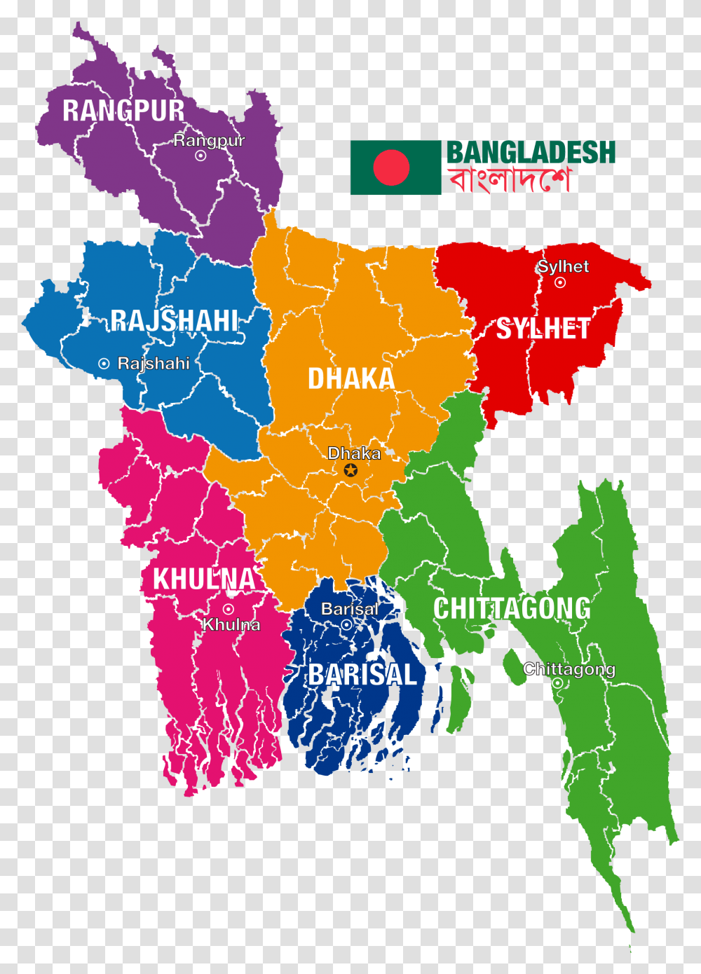 Bangladesh Political Map Clip Arts Political Map Bangladesh Map, Plot, Diagram, Atlas, Poster Transparent Png