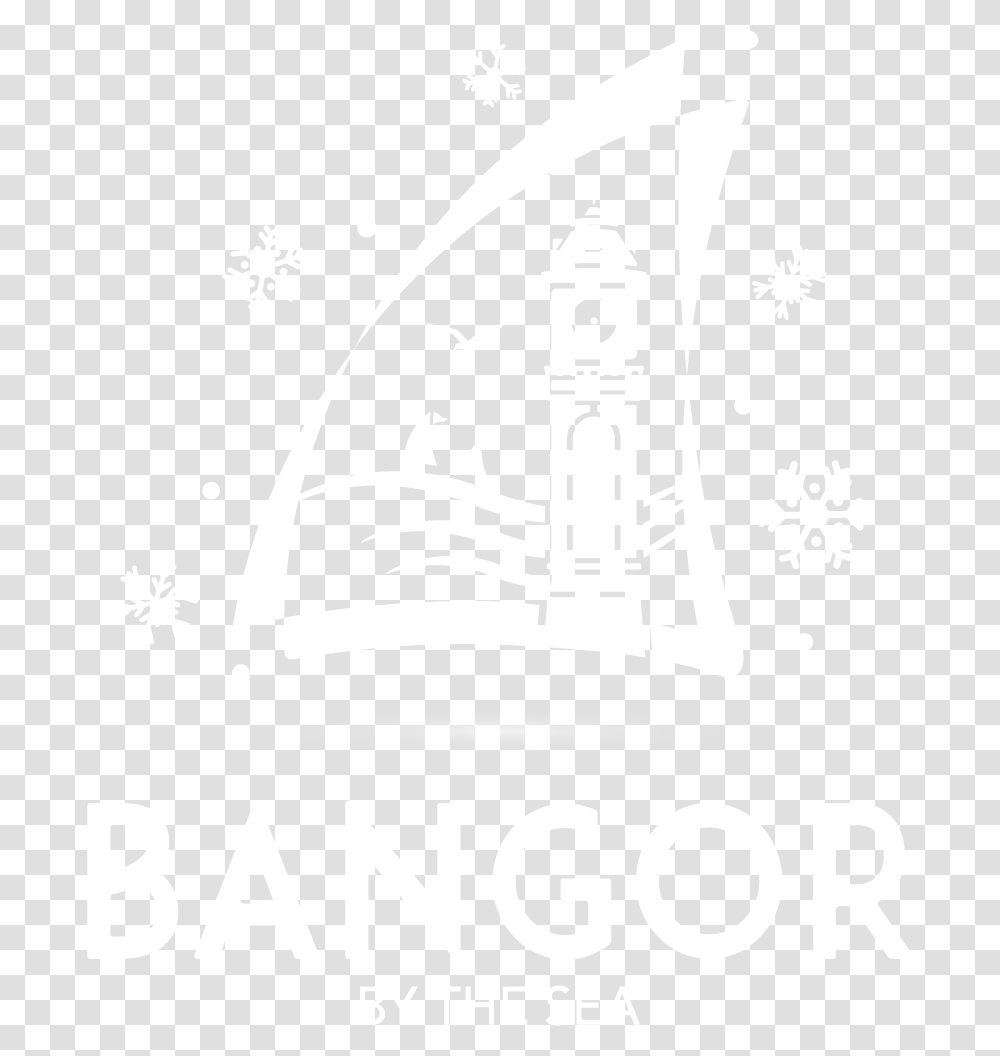 Bangor Christmas Logo Mono White Social Conformity, Architecture, Building, Stencil, Tower Transparent Png